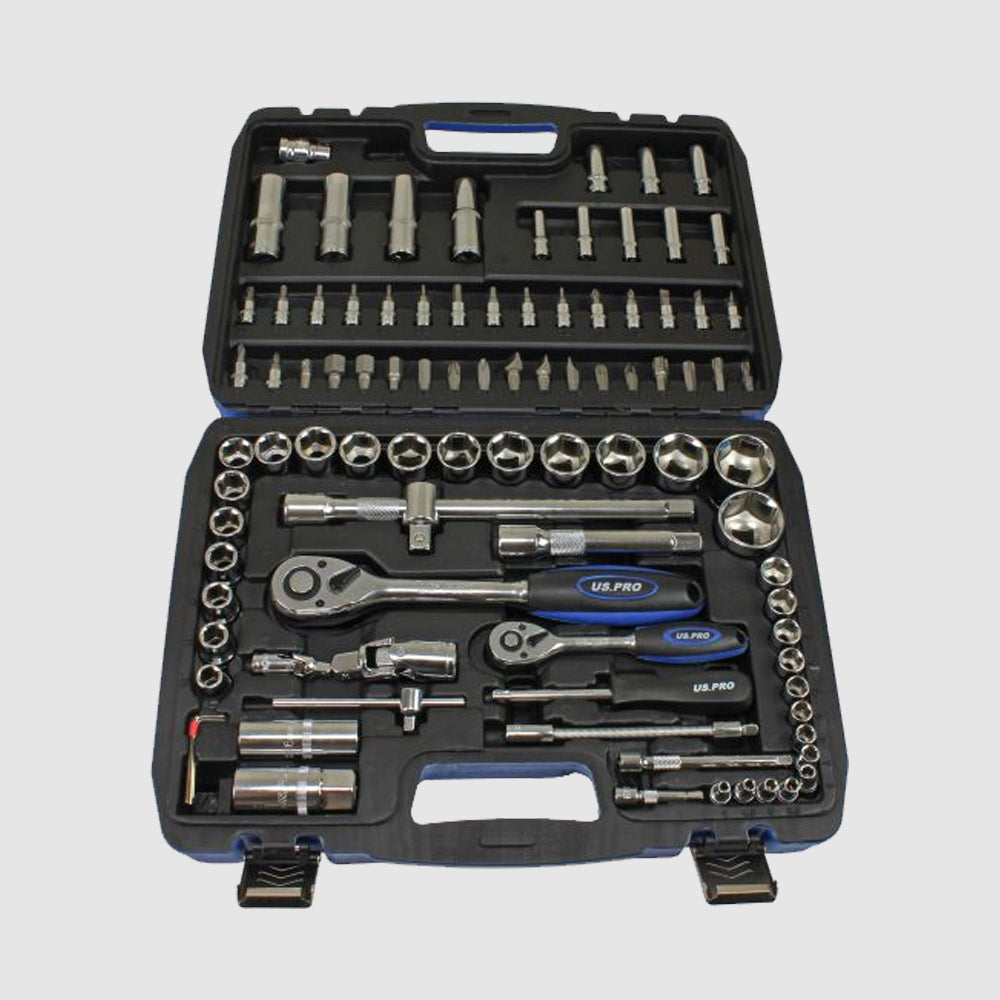 Jeu de douilles métriques Dr 94 pièces 1/4″ et 1/2″