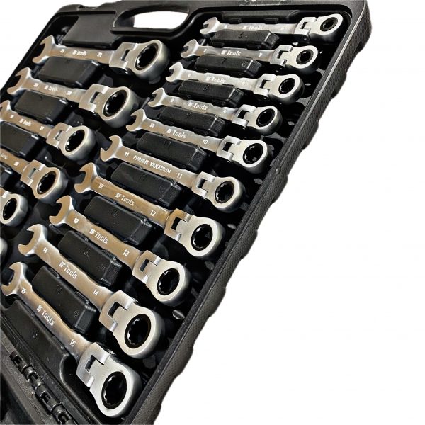22 pcs Flexible Metric Ratchet Spanner Set