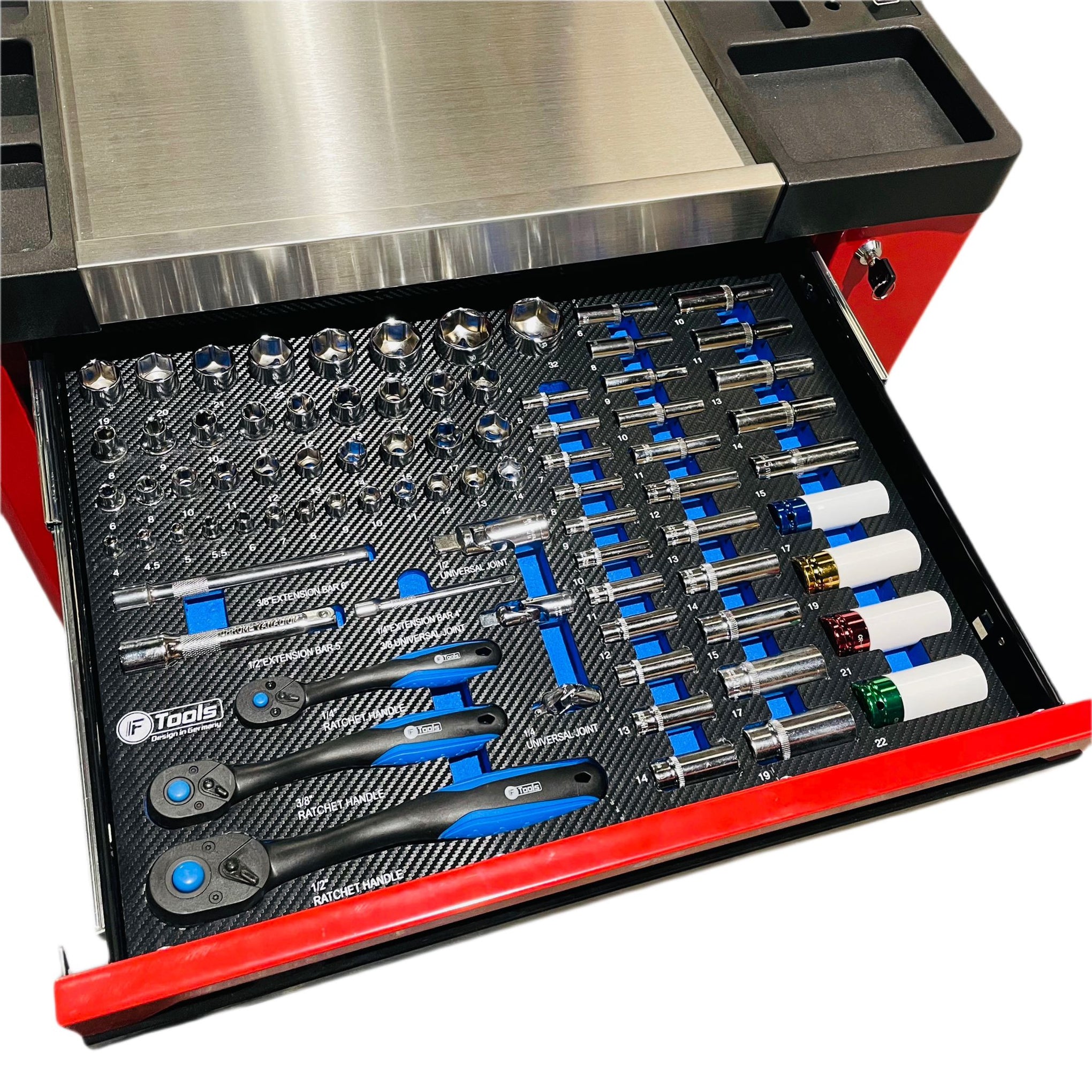 7 Laden Met 6 Laden Gereedschap Rood