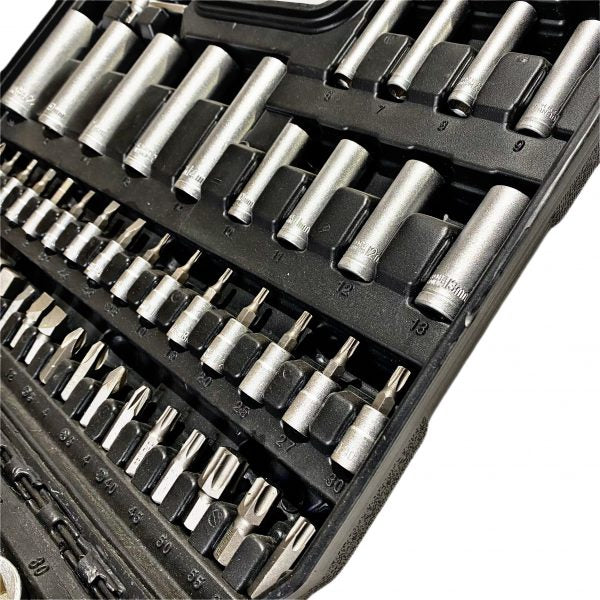 Jeu de douilles métriques DR 108 pièces 1/4″ et 1/2″