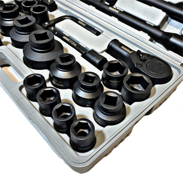 Jeu de 26 douilles à chocs pneumatiques 3/4″ à 1″ DR