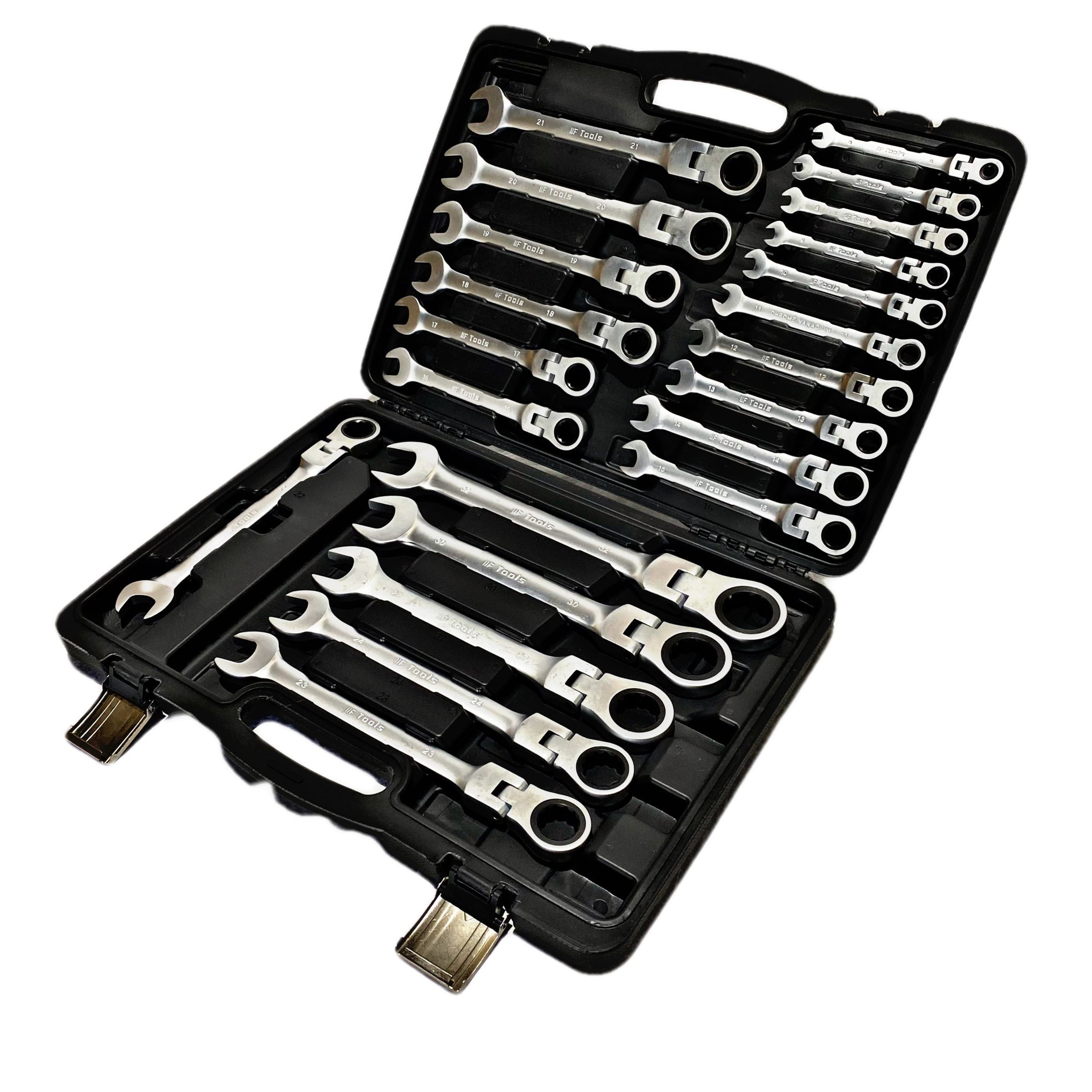 22 pcs Flexible Metric Ratchet Spanner Set