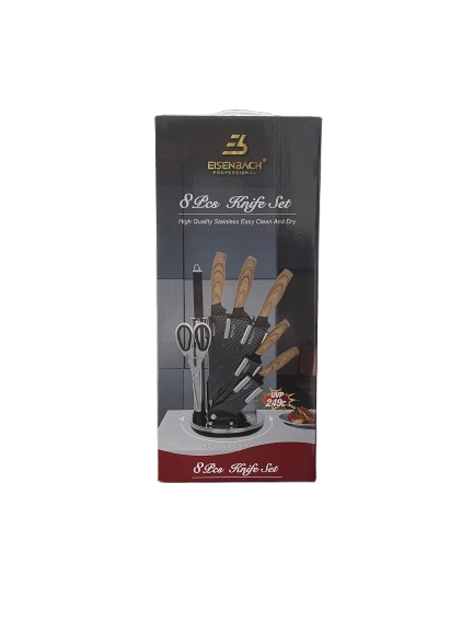 8 Pcs Knife Set Wood