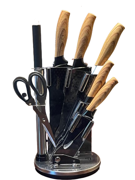 8 Pcs Knife Set Wood