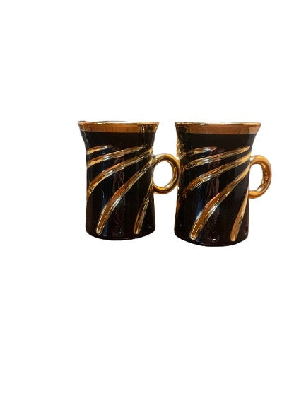 6 Pcs Tea Glasses Black