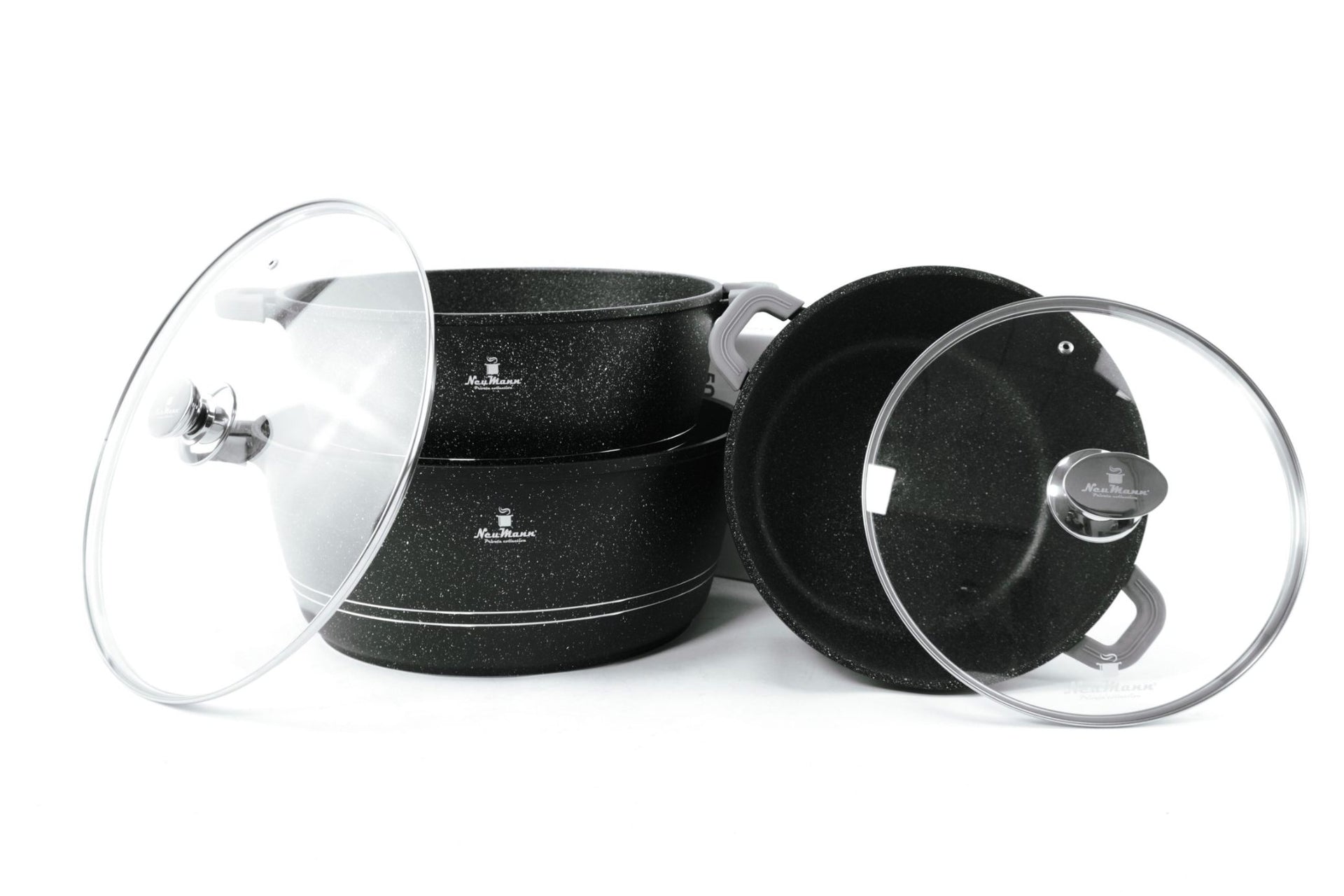 Set de cocottes Neumann 24 cm – 28 cm – 32 cm (12 pièces) 
