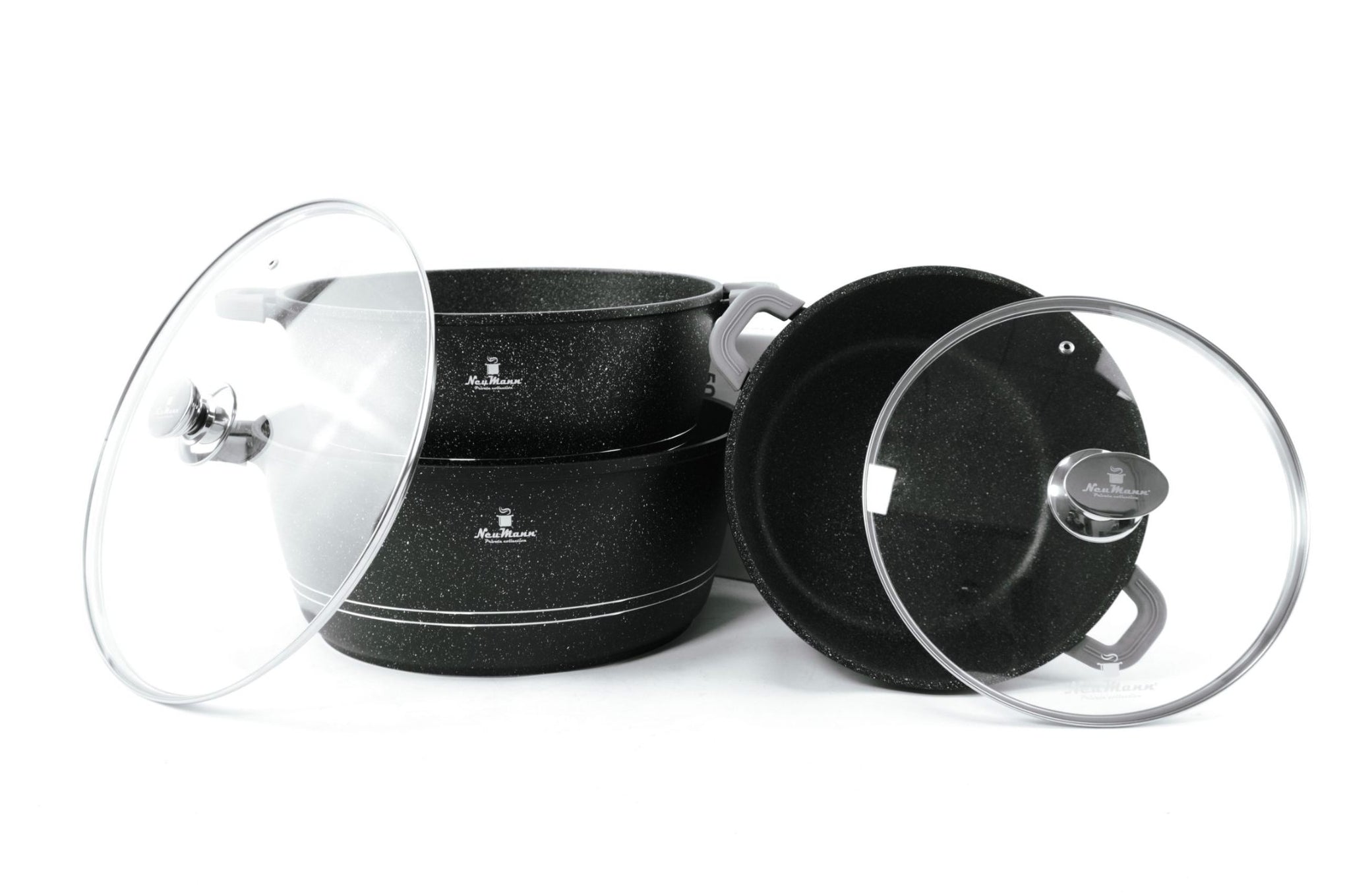 Set de cocottes Neumann 24 cm – 28 cm – 32 cm (12 pièces) 