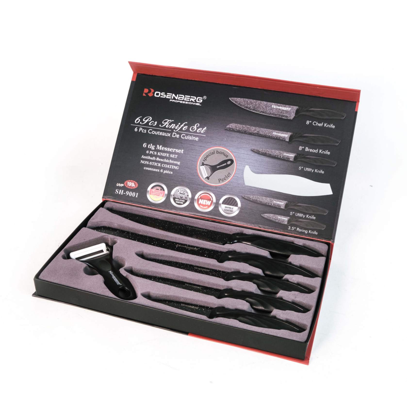 Ensemble de couteaux Roseneberg 6 pièces SH-9001 