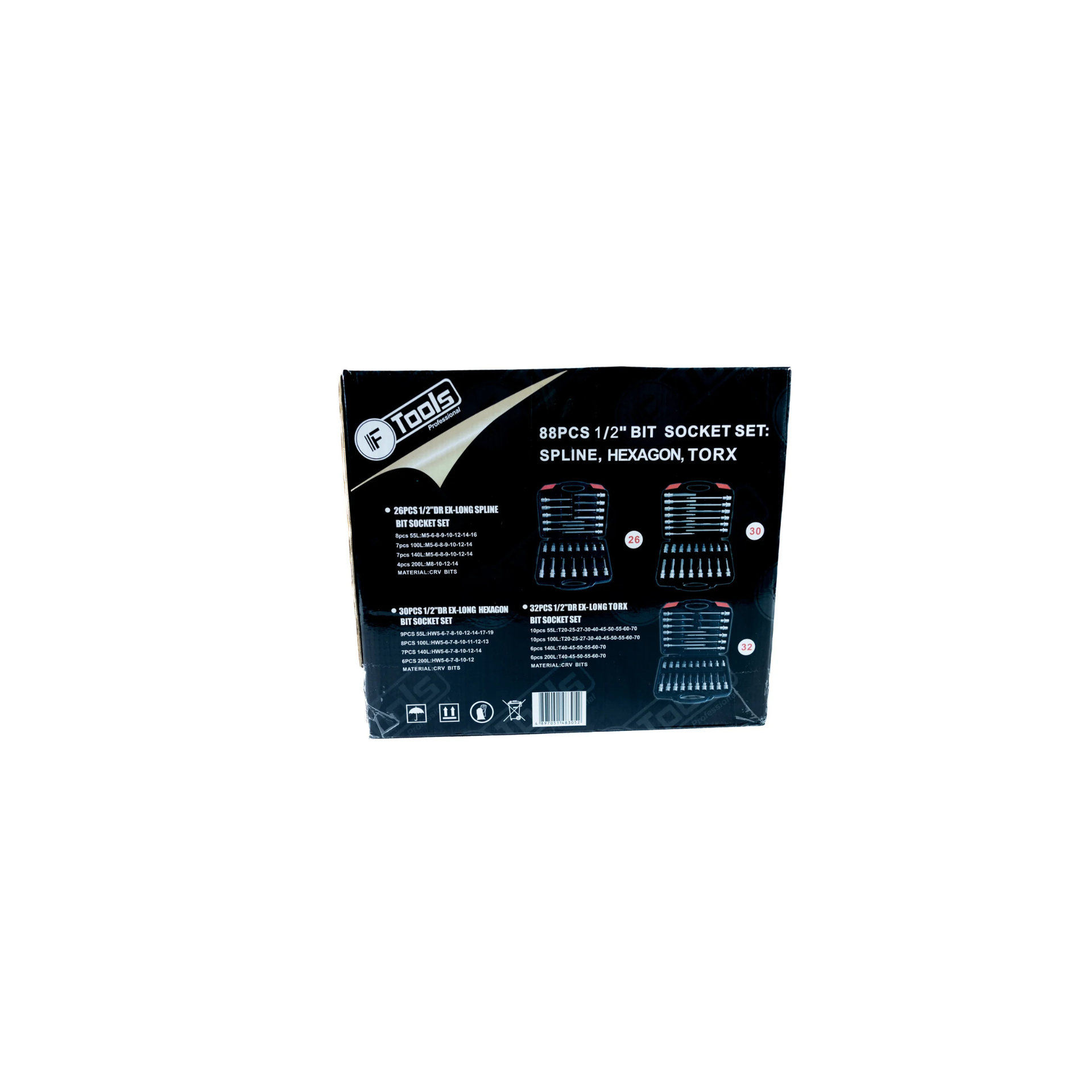88Pcs 1/2" Socket Set